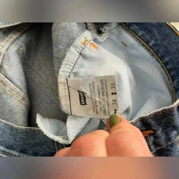 Levi’s men’s orange tab  size 36/30 mid wash straight leg denim jeans - Picture 5 of 8